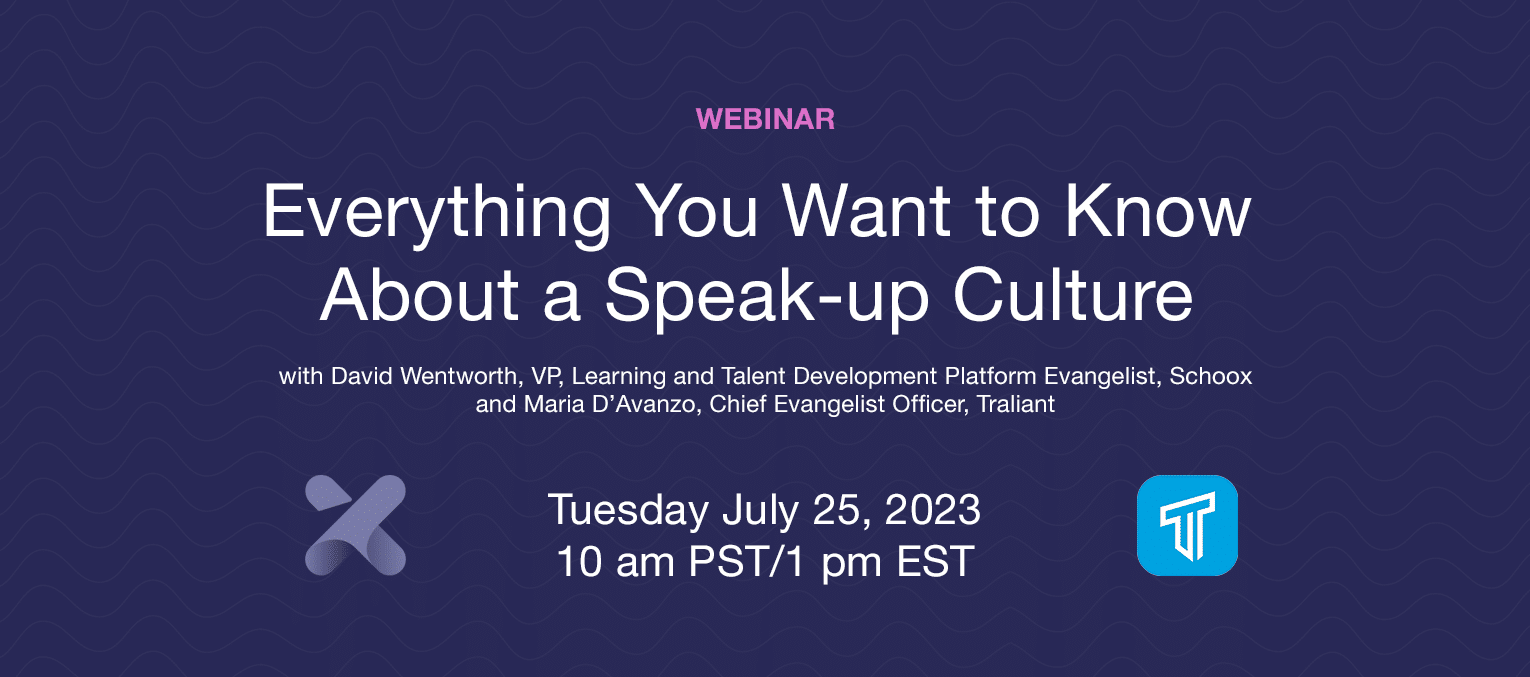 Traliant - Schoox Webinar: Speak-Up Culture